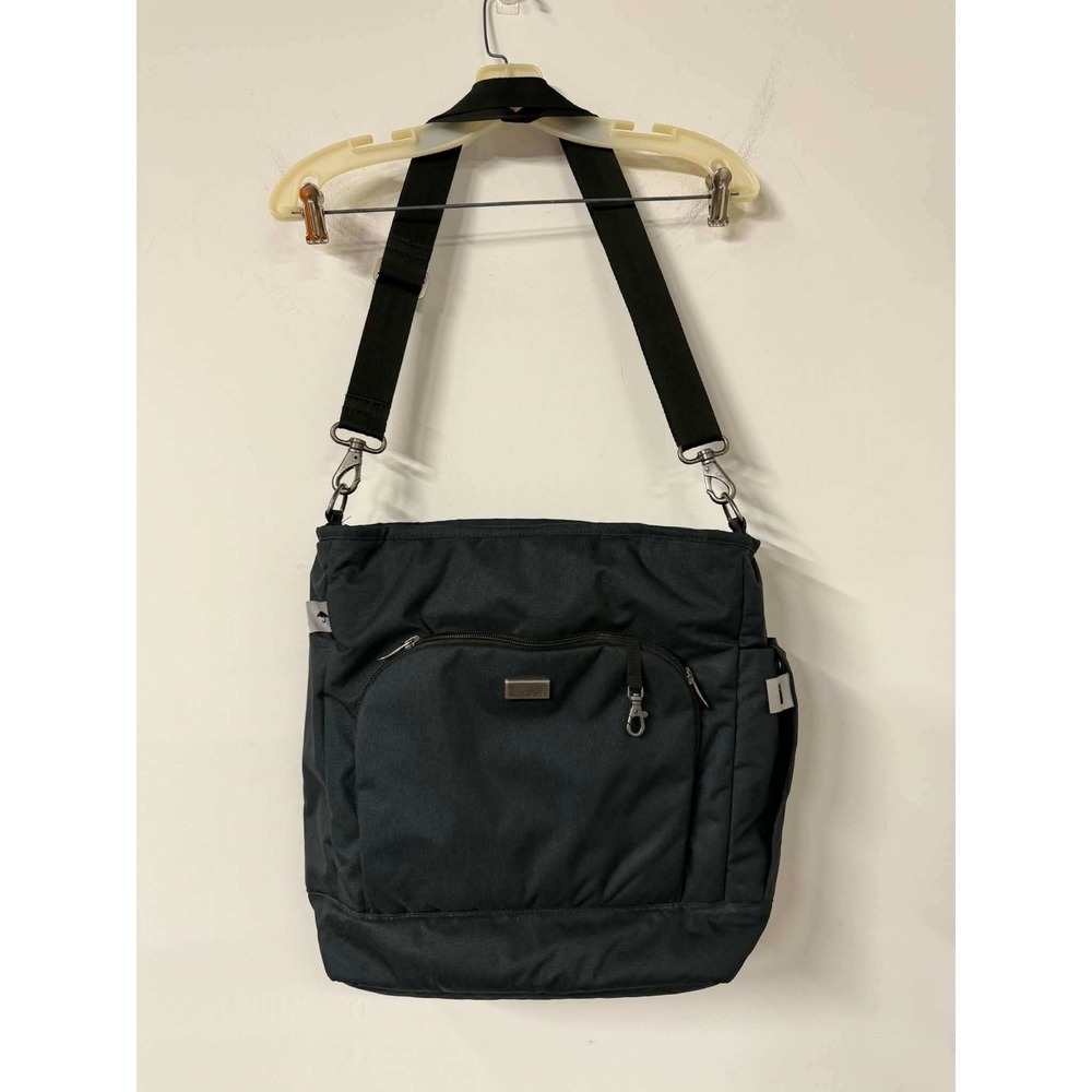 Cabela's Unisex Large Black Canvas Messenger Bag Padded Laptop Shoulder Strap